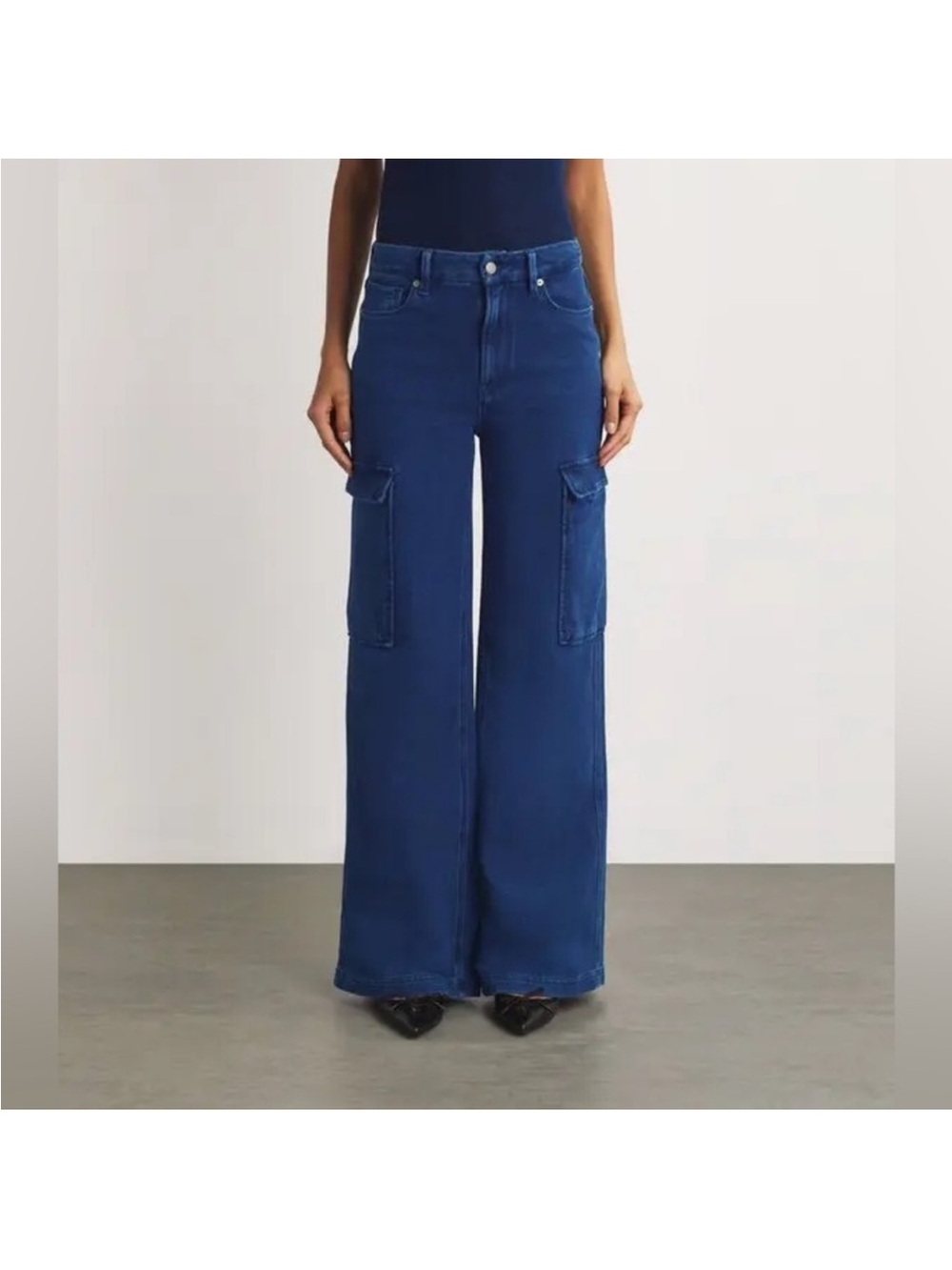 NWT Good American Good Skate Wide Leg Cargo Jeans | Size 10 / 30